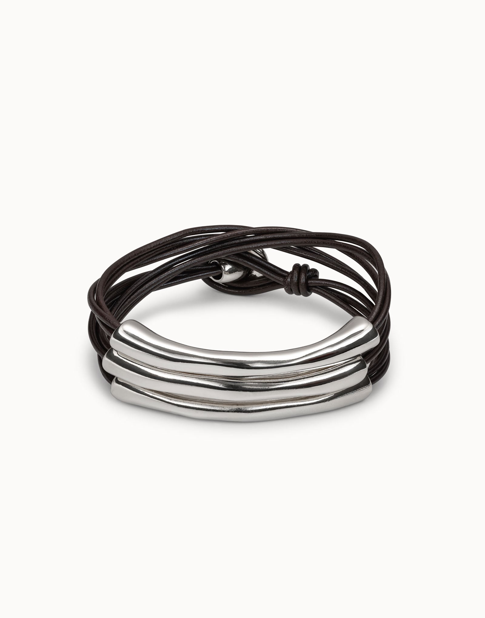 Uno De 50 Multi strand leather bracelet