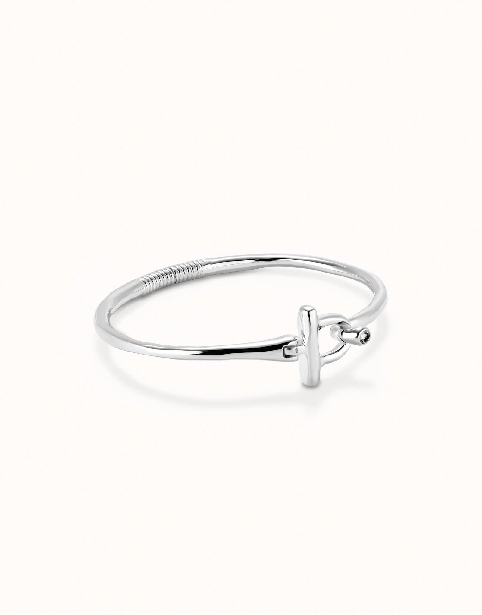 Uno de 50 Dual Bangle Bracelet with White Topaz