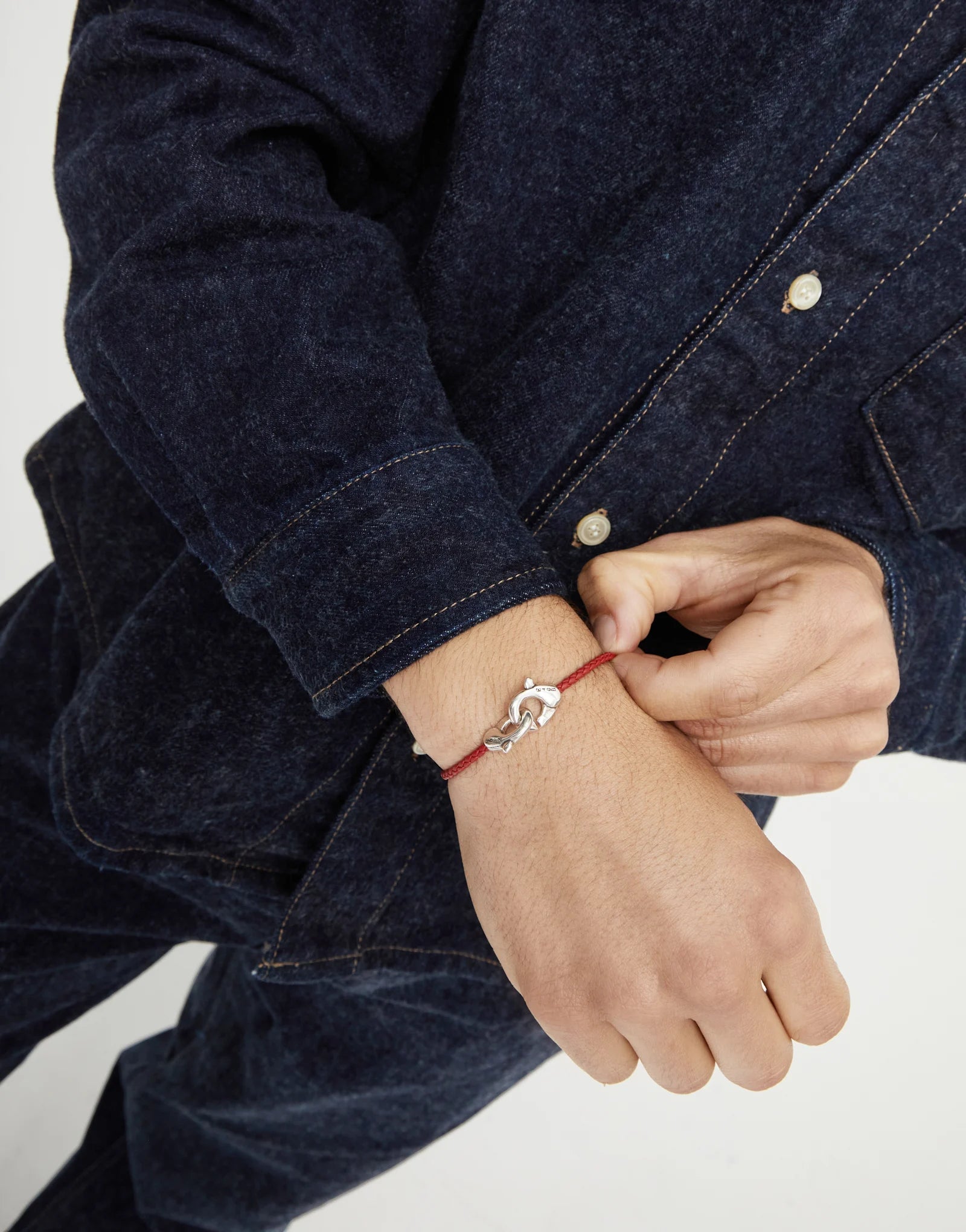 Uno de 50 Ser Expresiva Silver Plated Bracelet - Red