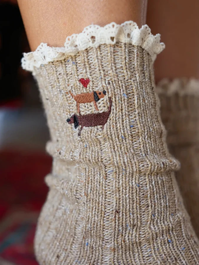 Natural Life Little Things Embroidered Socks