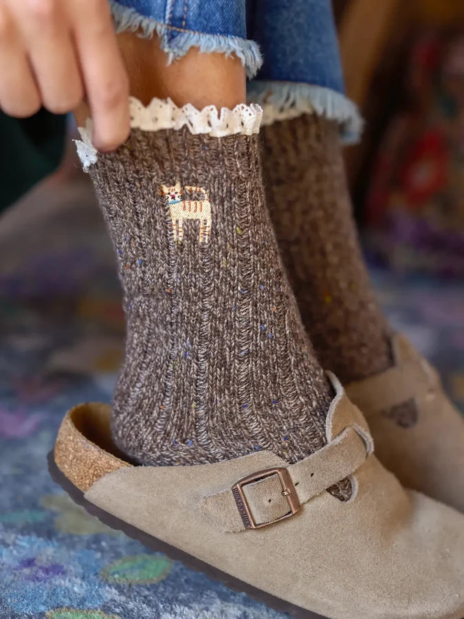 Natural Life Little Things Embroidered Socks