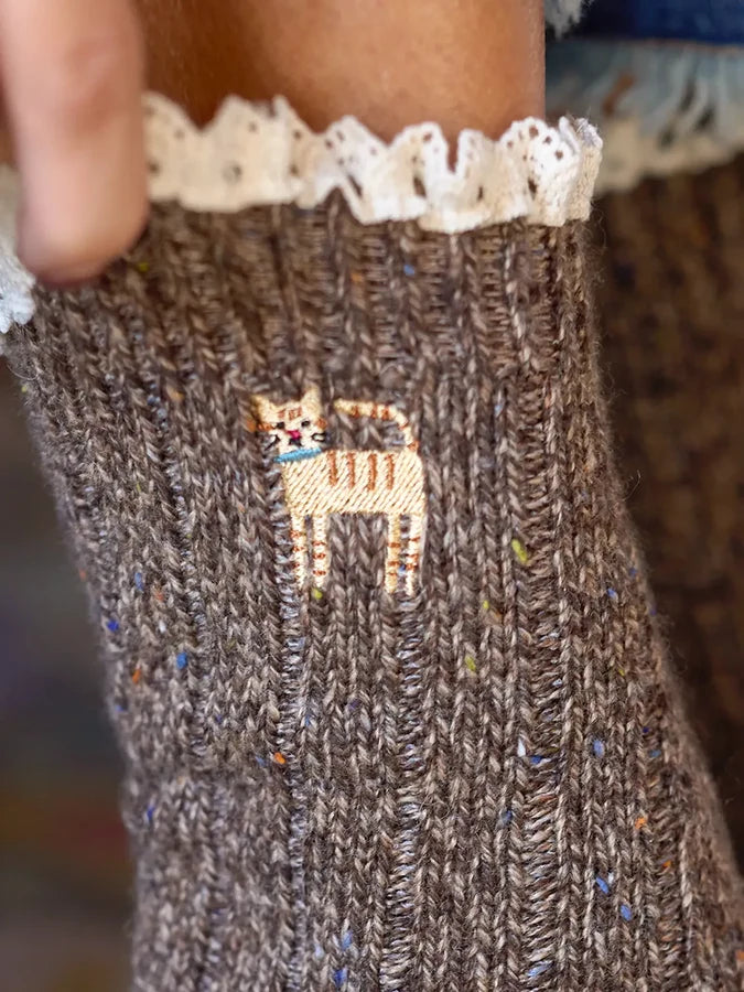 Natural Life Little Things Embroidered Socks