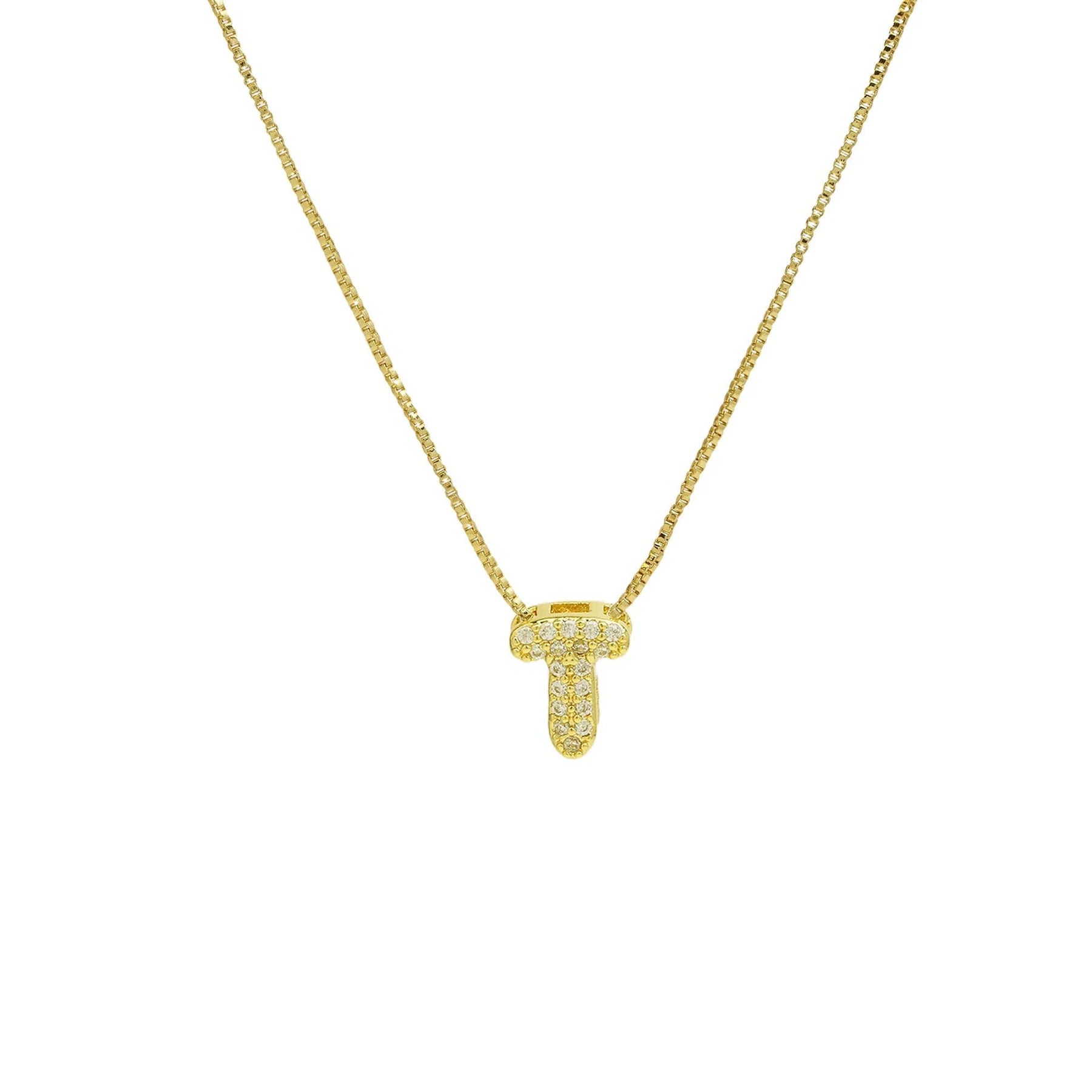 Bling Slider Necklace Initial Charm