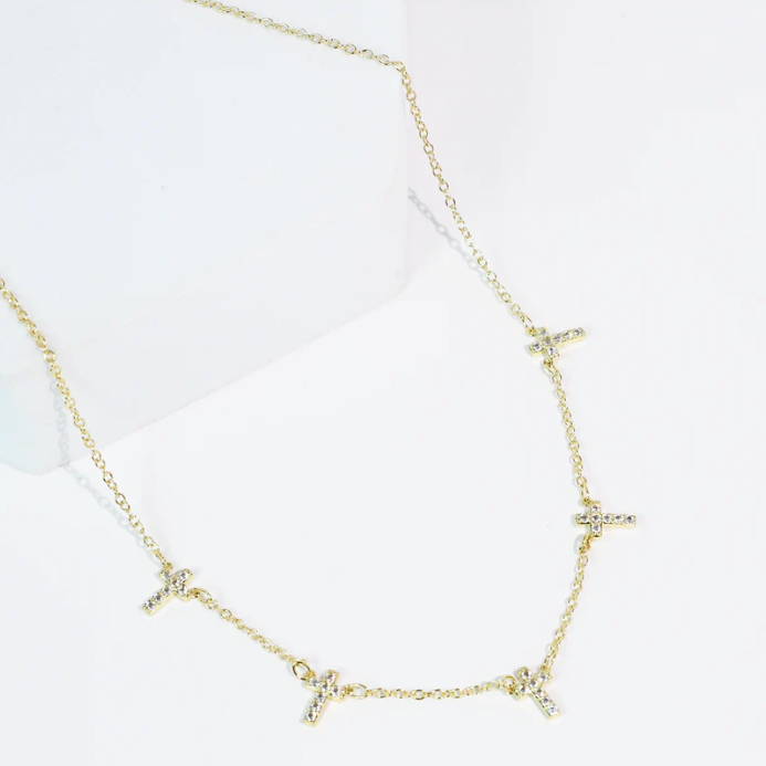 Faith Drops Cross Necklace