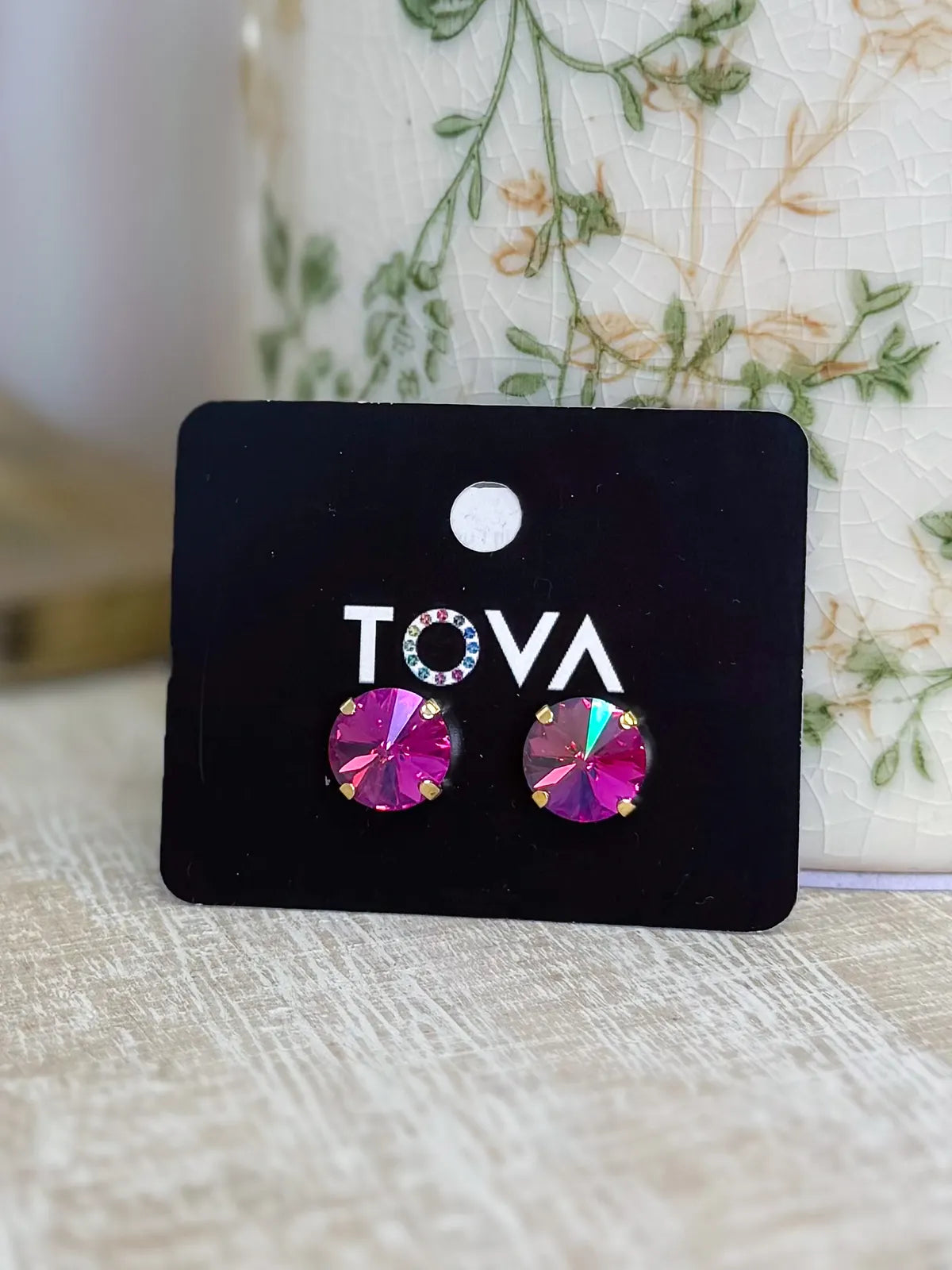 Tova The Basics Studs - Fuchsia Glimmer