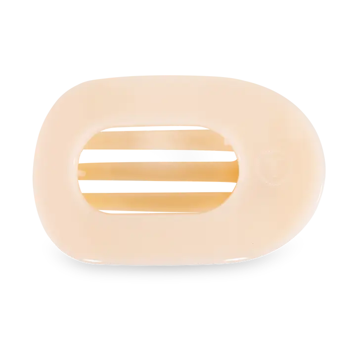 Round Flat Hair Clip | Large | Almond Beige