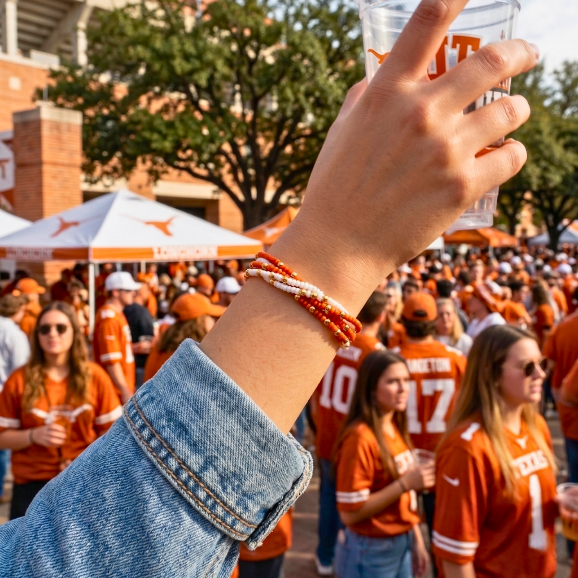 UT Colors Stack: Set of 6 Beaded Stretch Bracelets