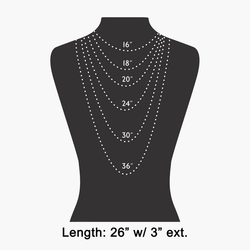 Pearl Station Long Paperclip Necklace