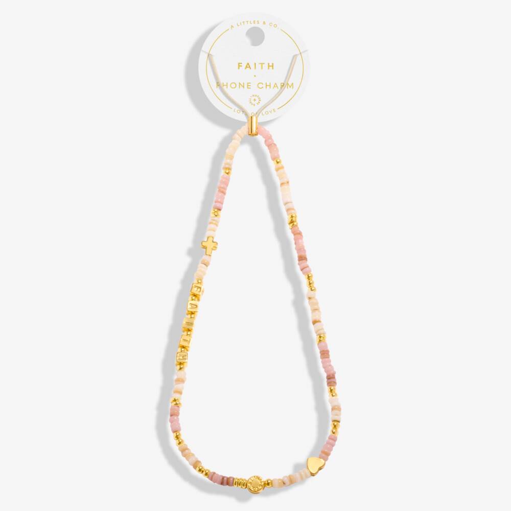 A Littles Co. Happy Little Moments 'Faith' Cell Phone Charm In Gold-Tone Plating