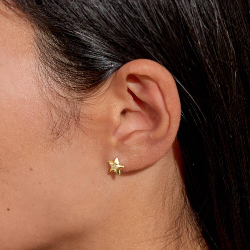 A Littles & Co. Happy Holidays Gold Tone Plated Stud Earrings