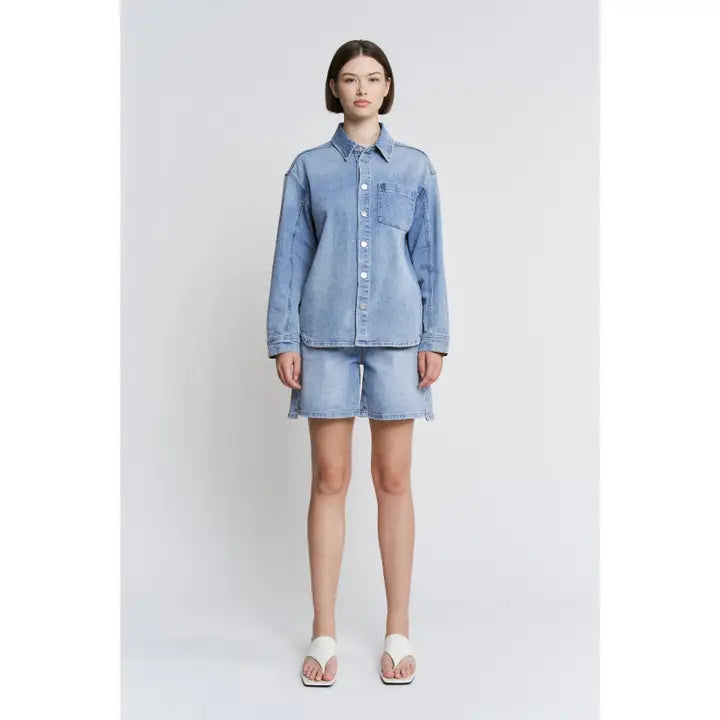 Super High Relaxed Shorts - Koi Bleu
