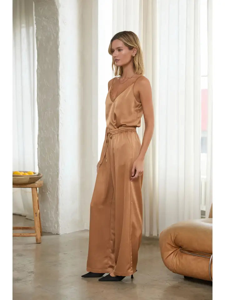 Satin Straight Leg Pants