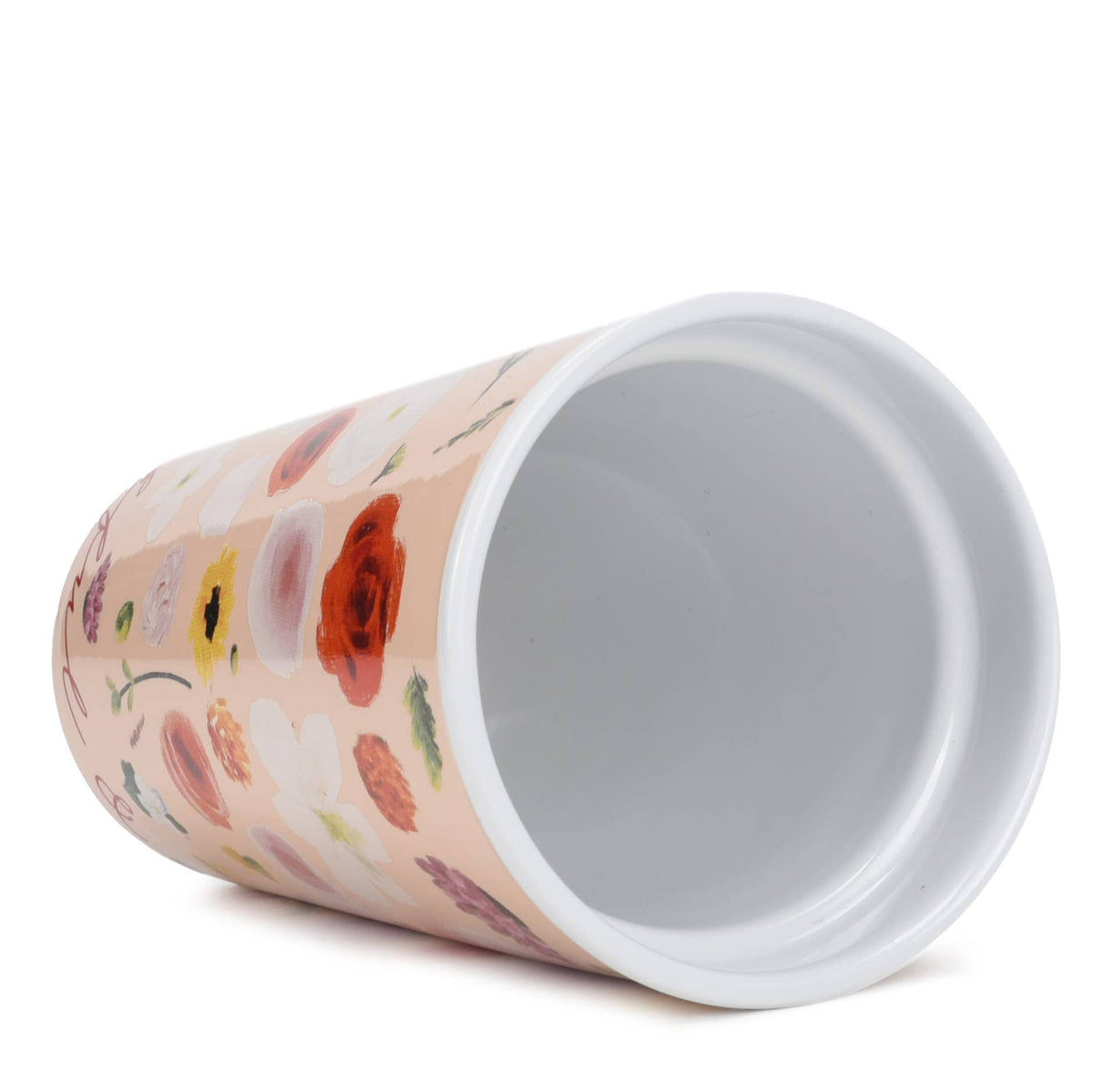 Thankful and Blessed Blush Pink 12 oz Ceramic Travel Tumbler