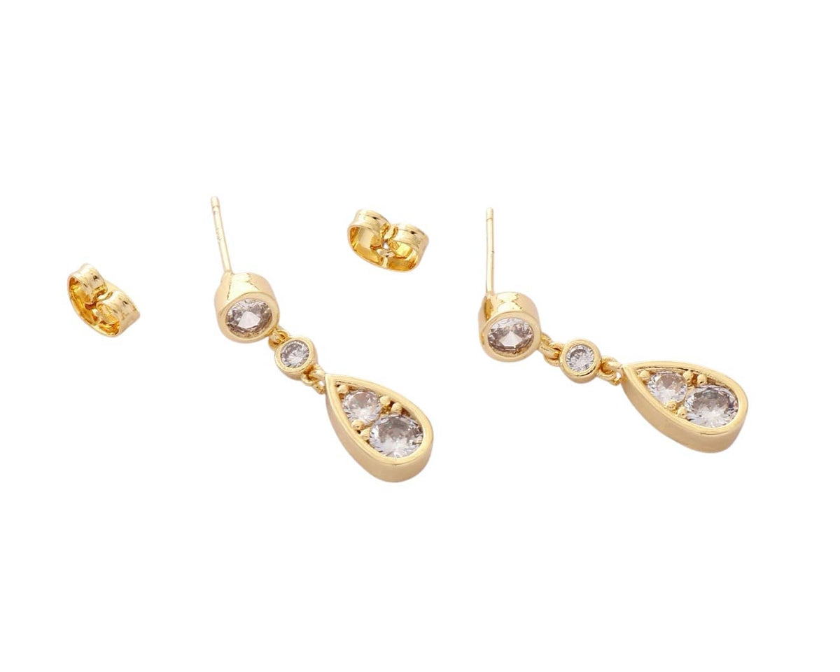 Dainty Crystal Teardrop Earrings