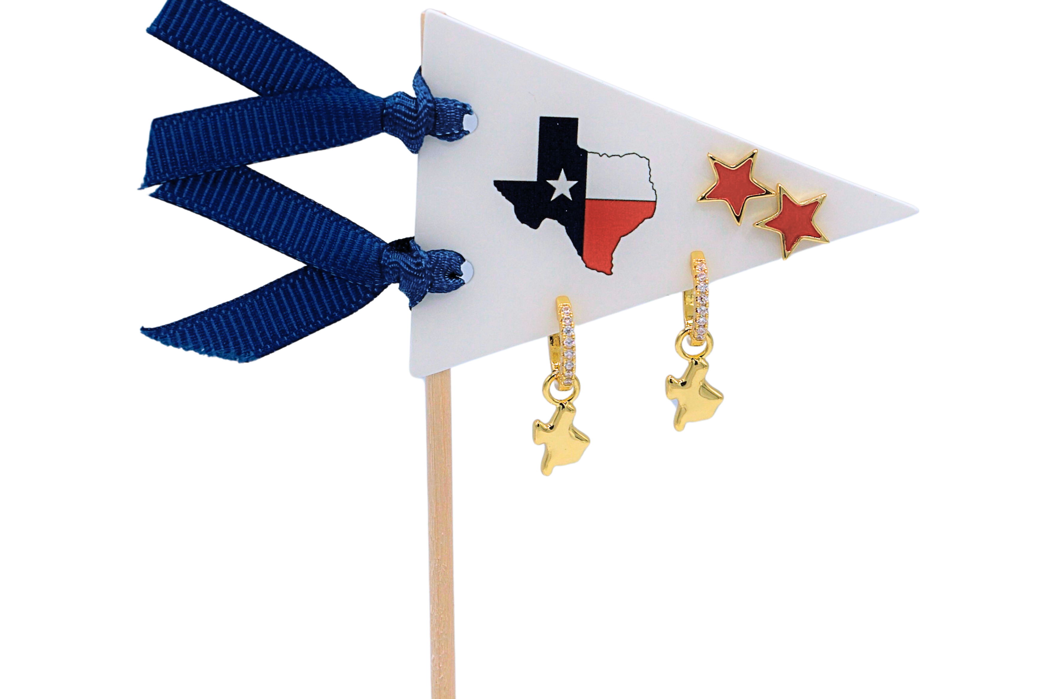 State of Texas Pennant Pair Earring Set