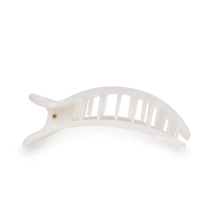 Round Flat Hair Clip | Large | Coconut White