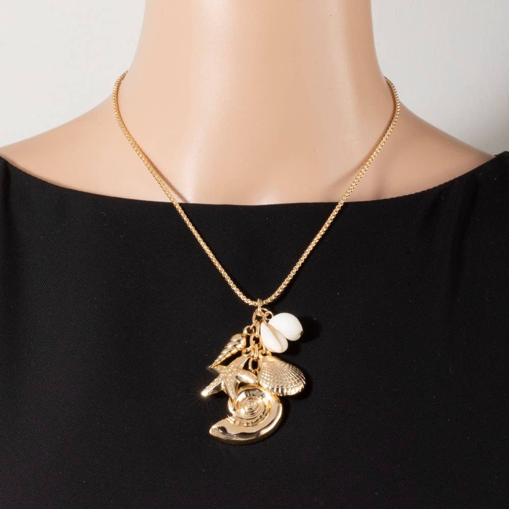 Assorted Sea Life Charms Chain Necklace
