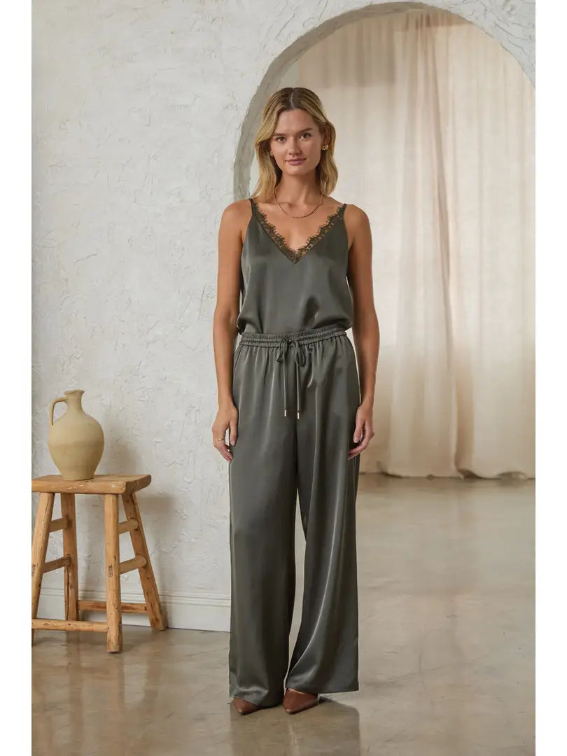 Satin Straight Leg Pants