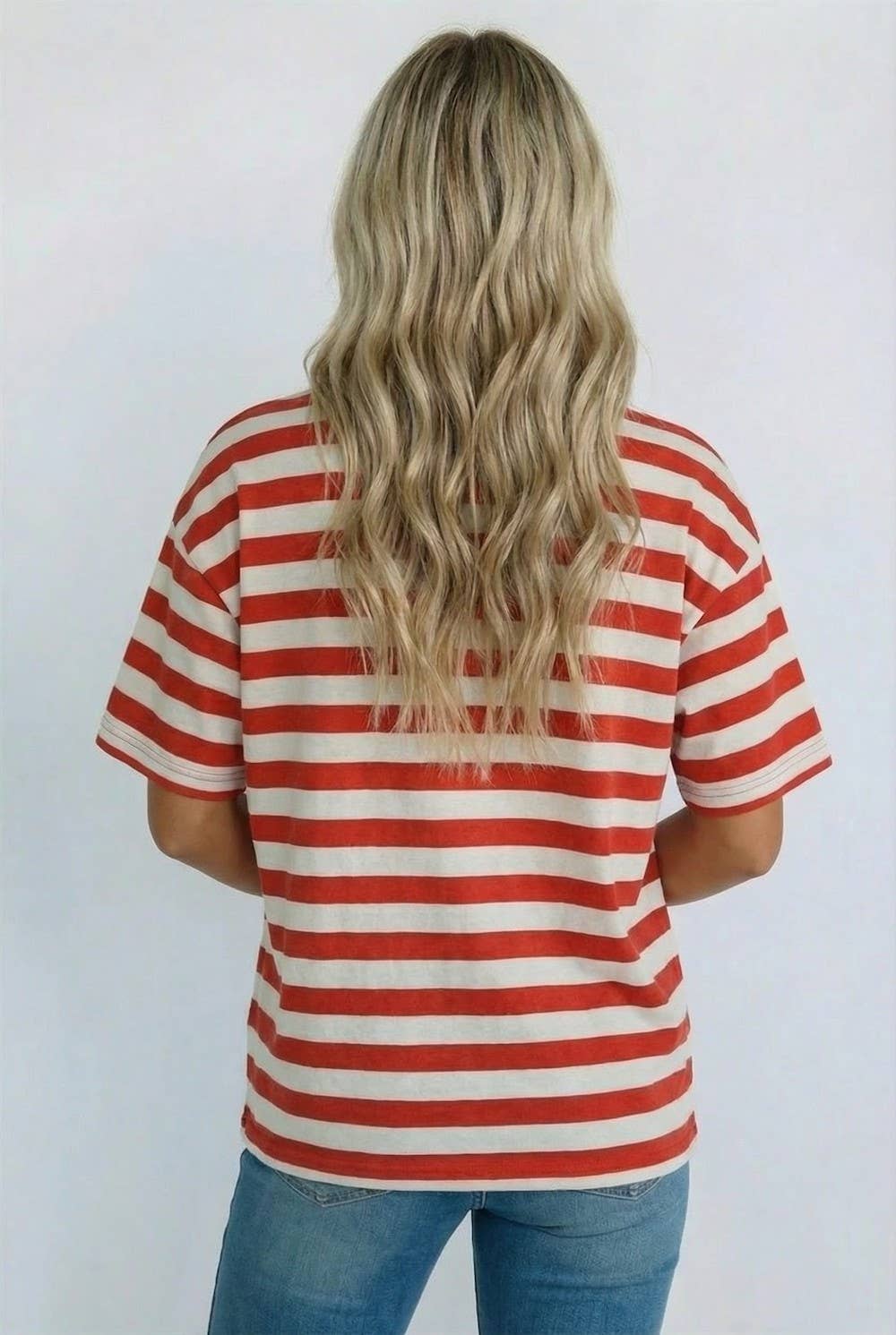 USA Oversized Striped Tee