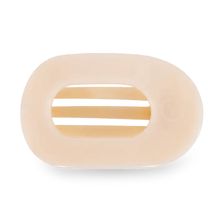 Round Flat Hair Clip | Small | Almond Beige
