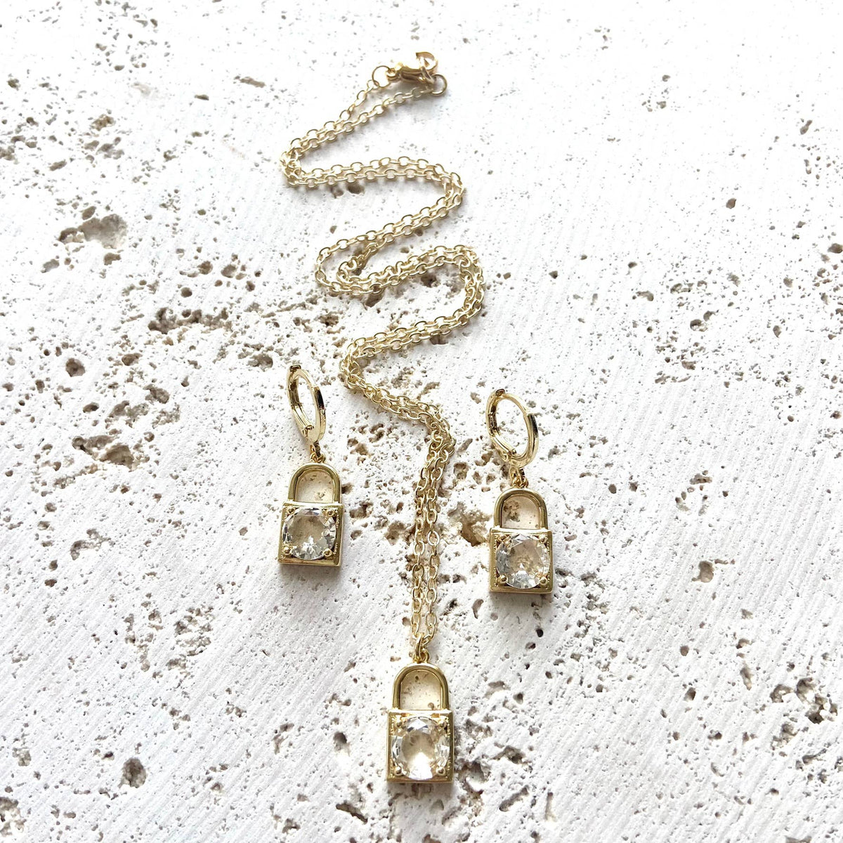 Crystal Lock Designer Necklace