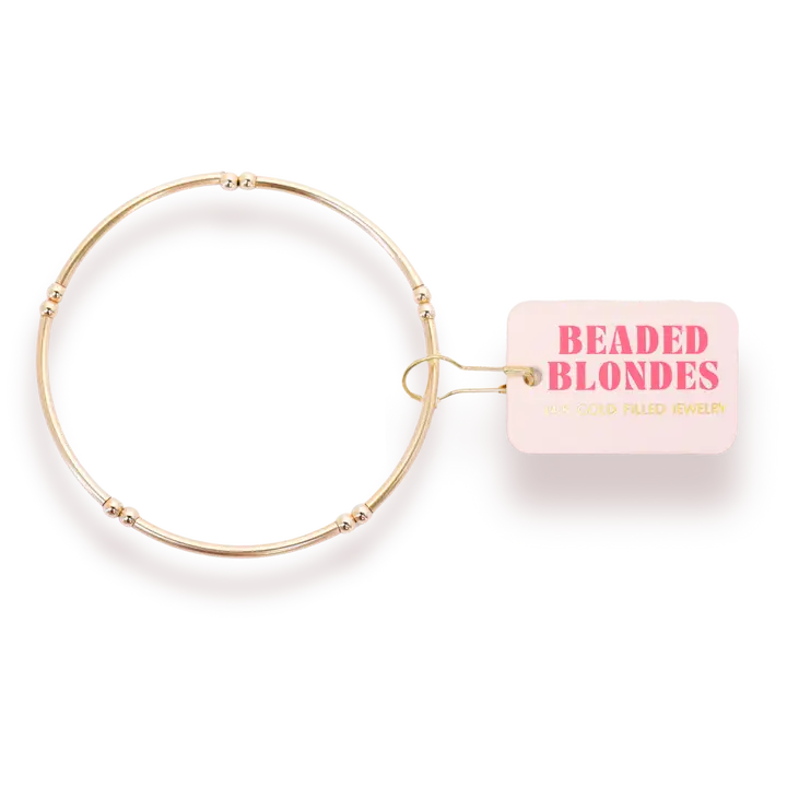 Beaded Blondes Gold Beaded Stretch Bracelets