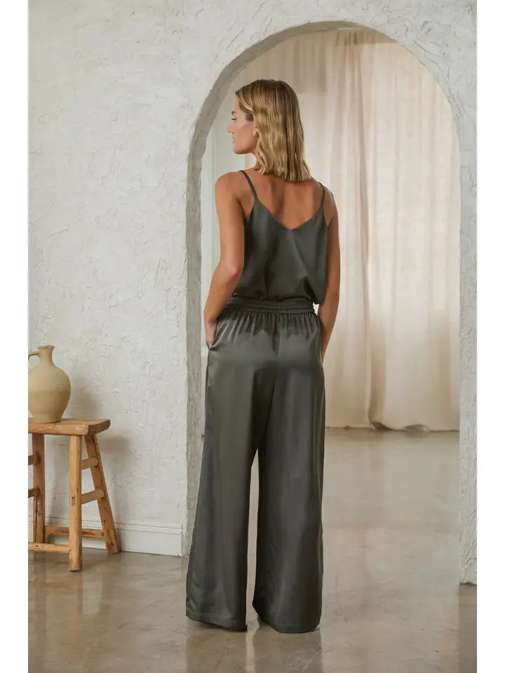 Satin Straight Leg Pants