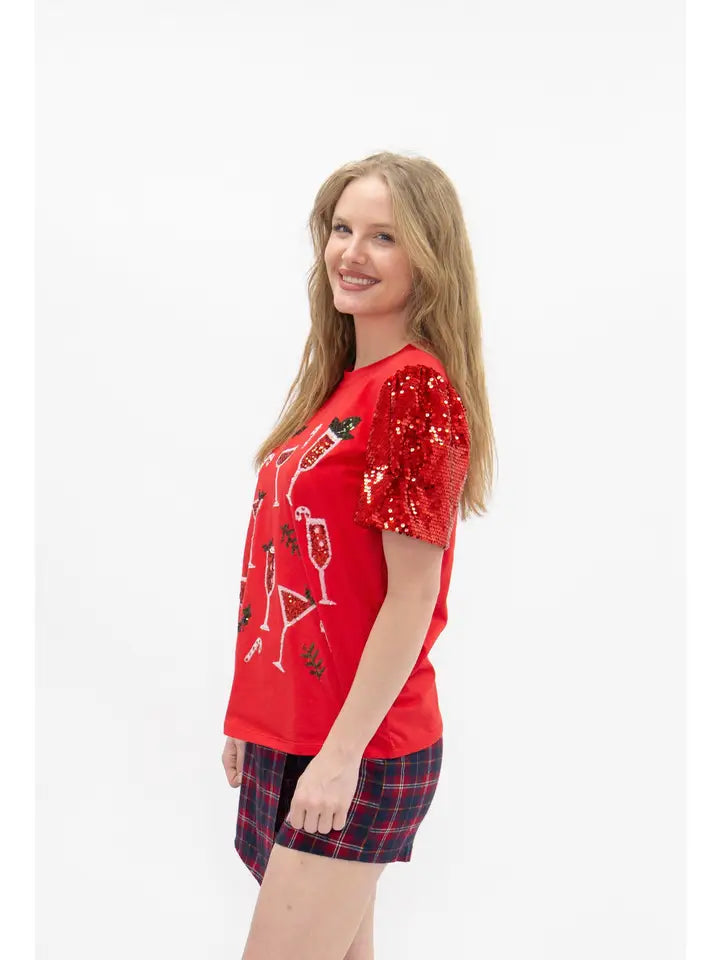 PREORDER: Christmas Cocktails On Princess Top