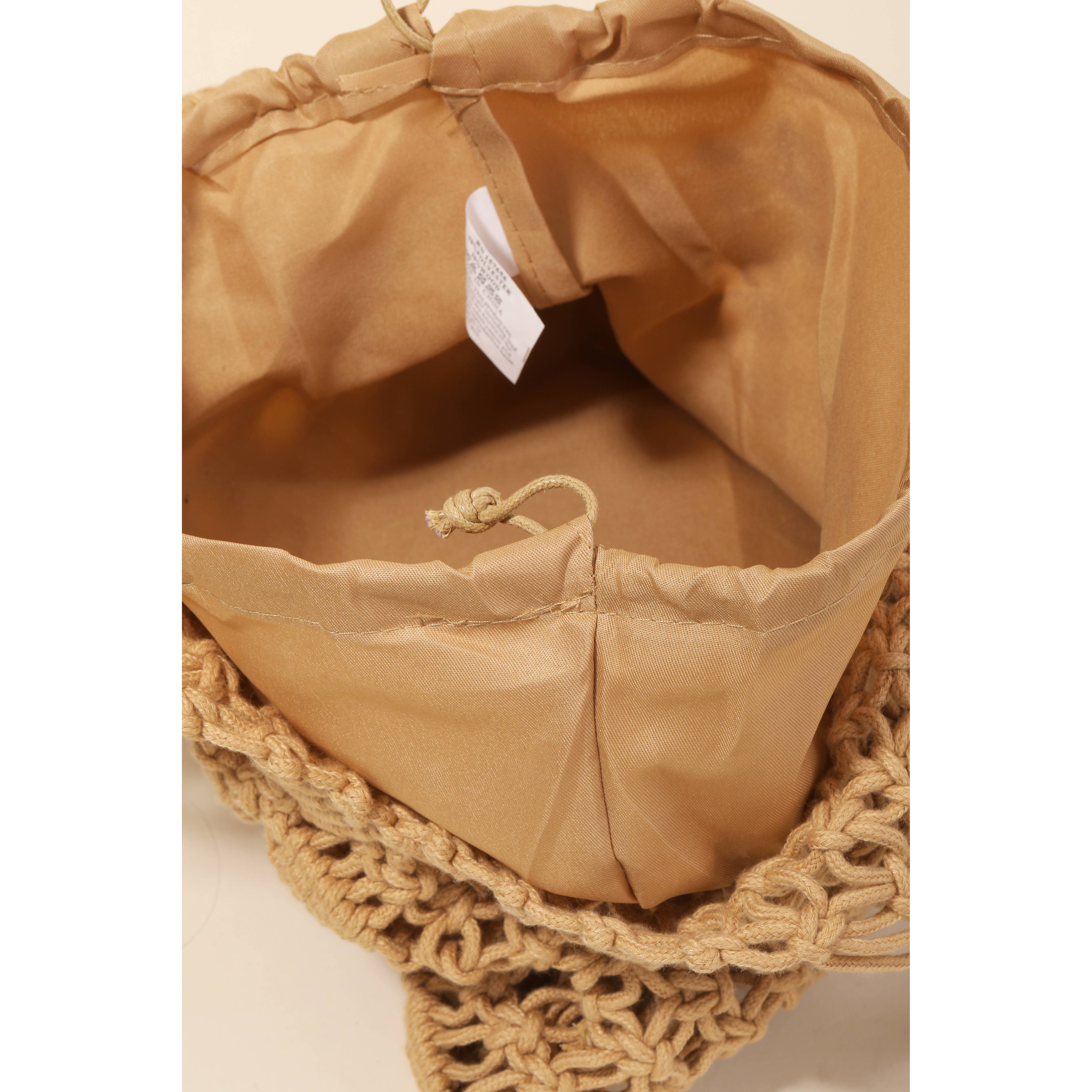 Straw Braided Fringe Bag