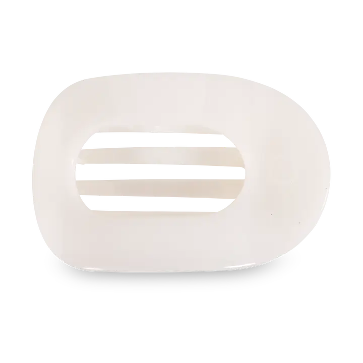 Round Flat Hair Clip | Large | Coconut White