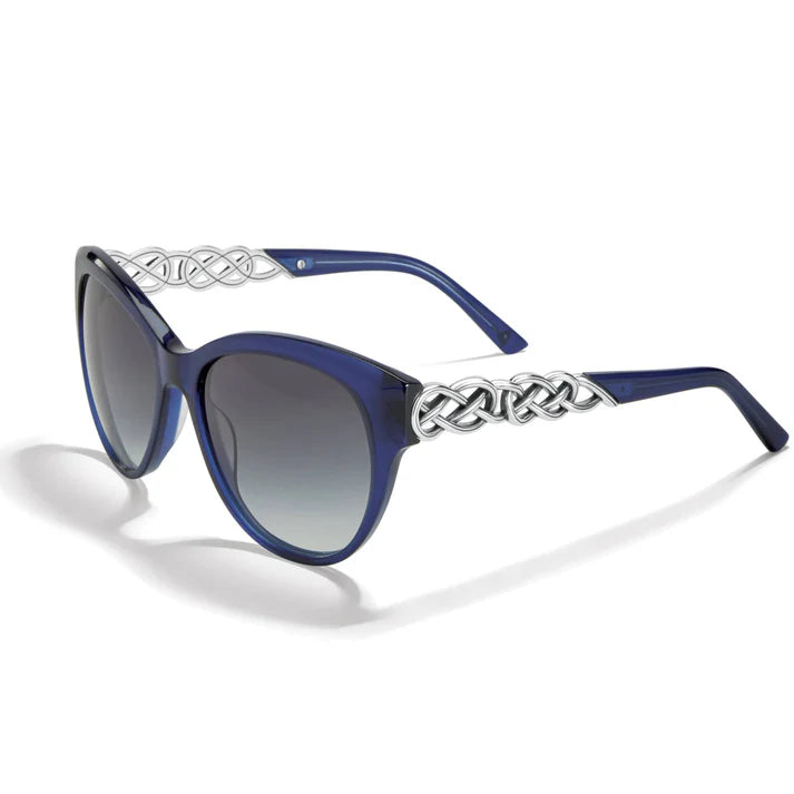 Brighton Interlock Braid Sunglass Blue One Size