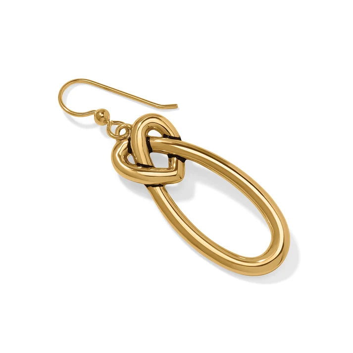 Brighton Interlok Linked Hearts French Wire Earrings
