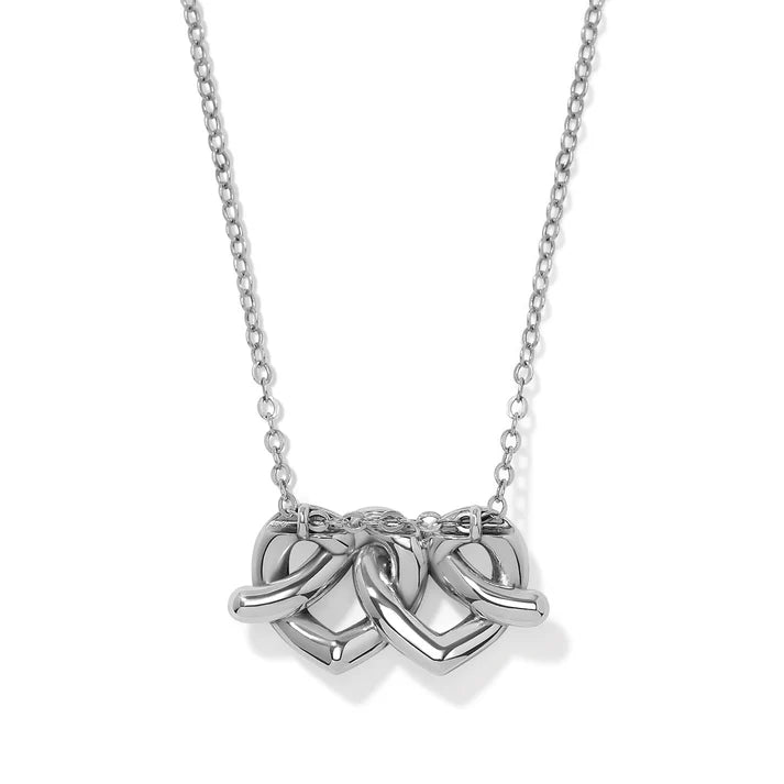 Brighton Interlok Linked Hearts Necklace