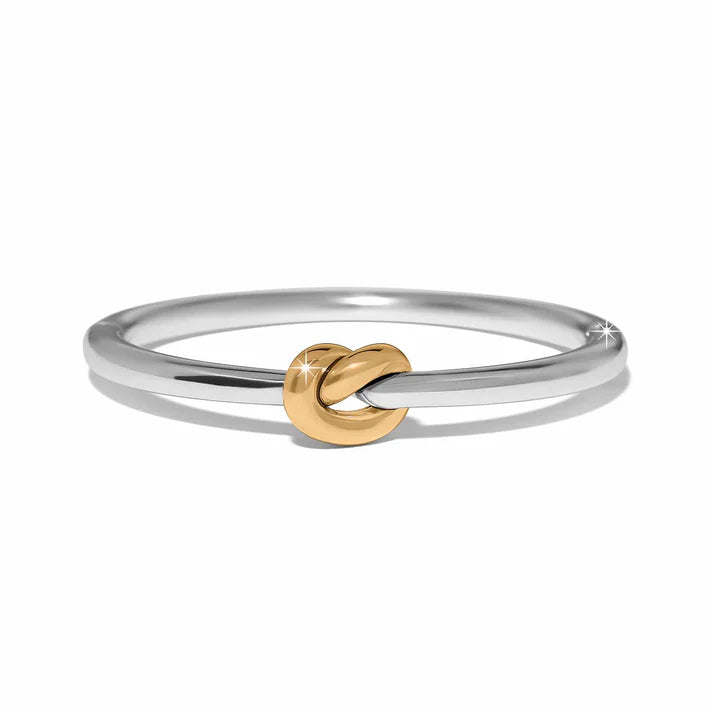 Brighton Interlok Single Knot Two Tone Hinged Bangle