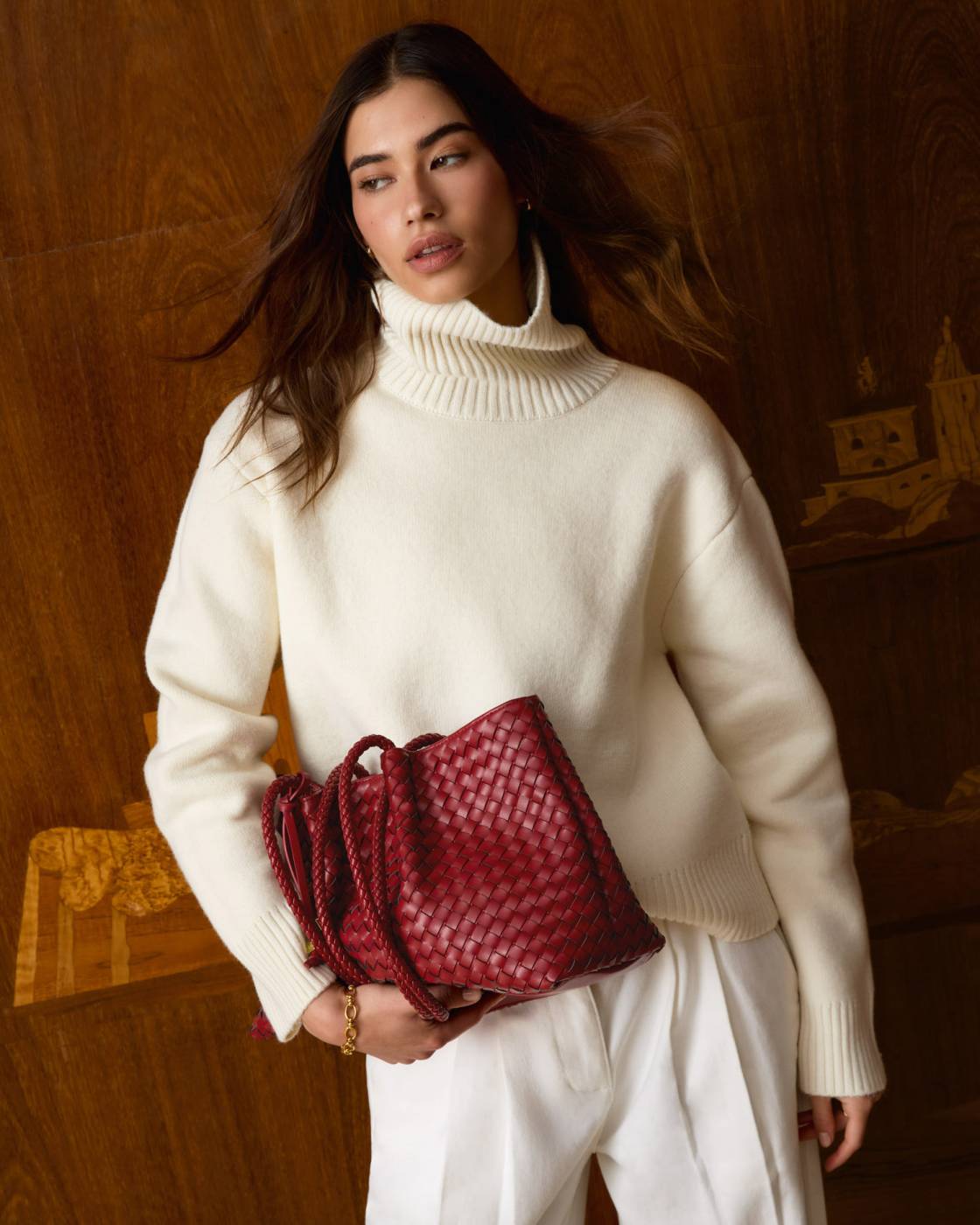 Nova Hand Woven Small Shoulder Tote