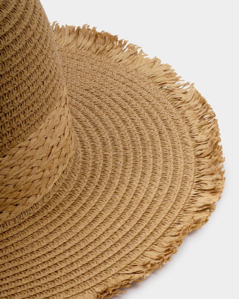 Katie Loxton Fedora Straw Hat-Natural One Size