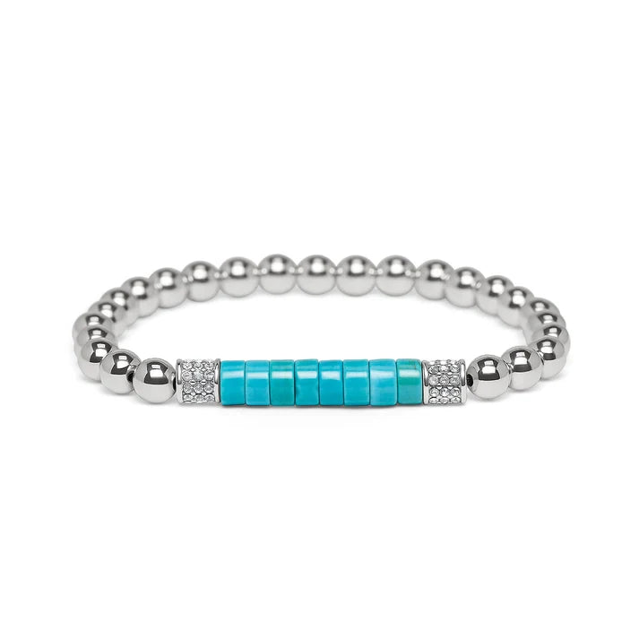 Brighton Meridian Petite Station Turquoise Stretch Bracelet