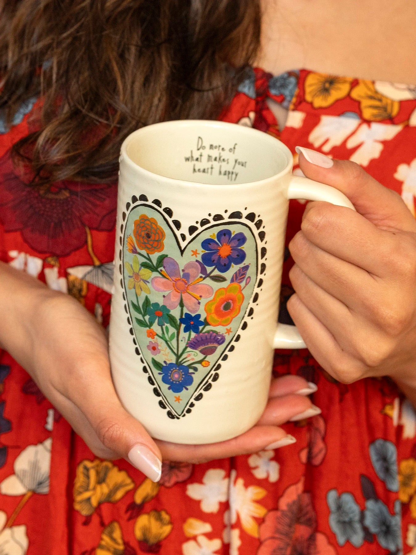 Natural Life Happy Heart Latte Mug