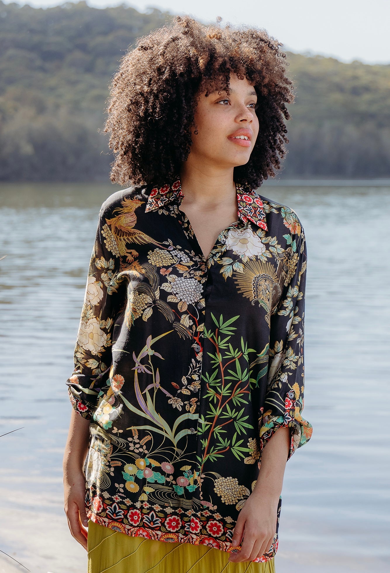 Phoenix Button Front Night Shirt