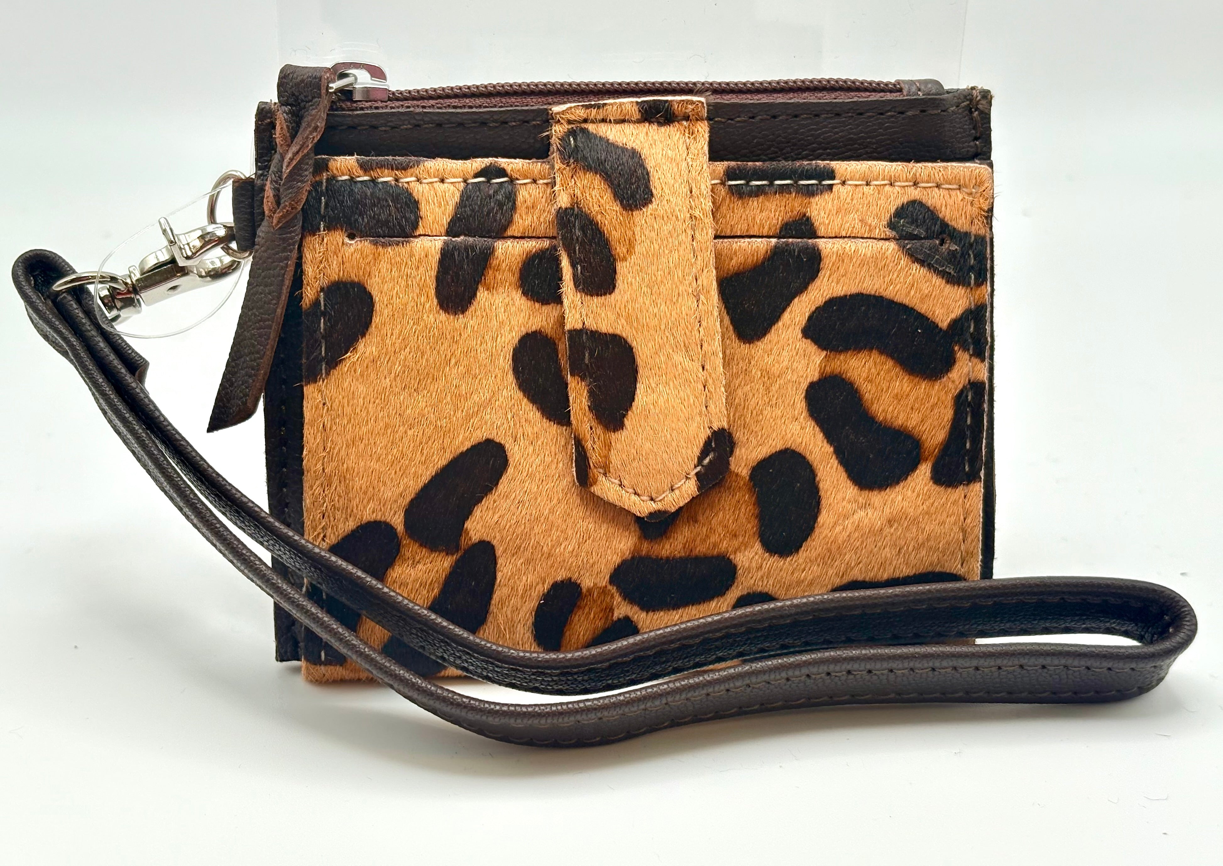 Dakota Wristlet Wallet - Cowhide Leather Credit Card Holder