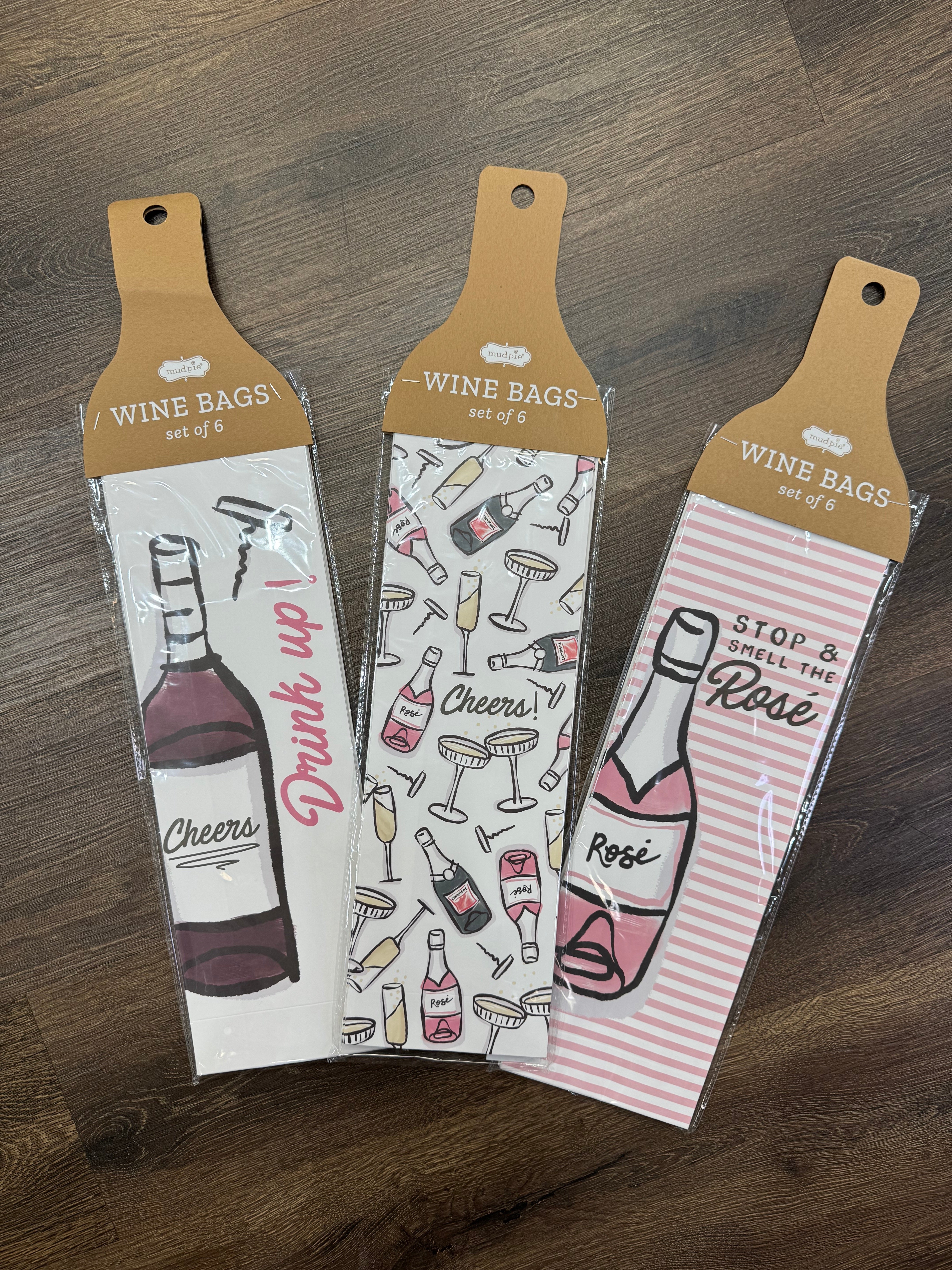 MudPie Champagne Paper Wine Bag Set