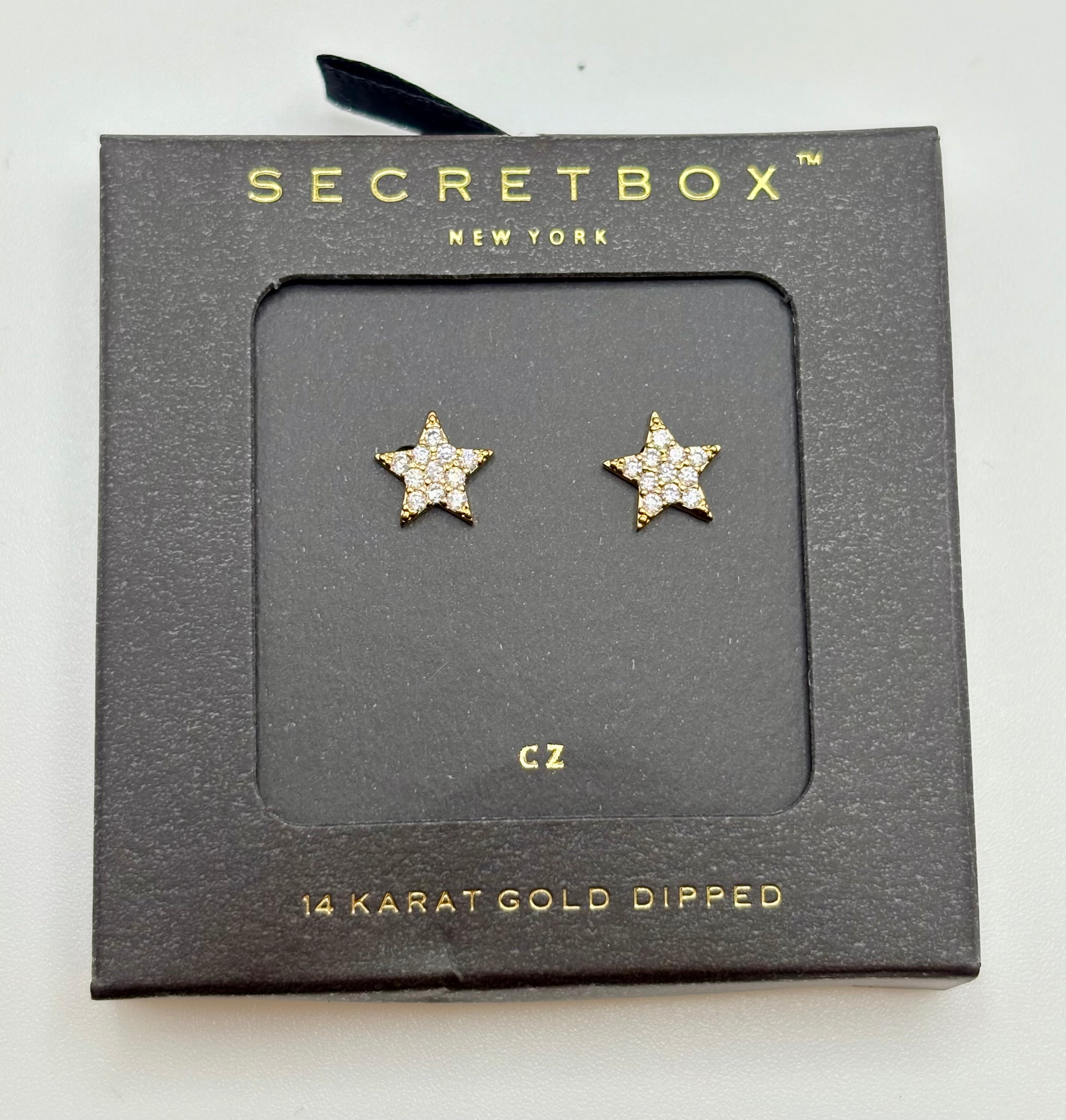 Secret Box Crystal Star Earrings