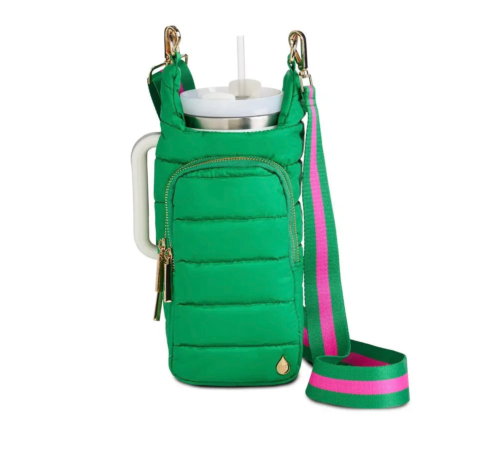 Hydrobag® Handle™- Kelly Green with Pink and Green Striped Strap