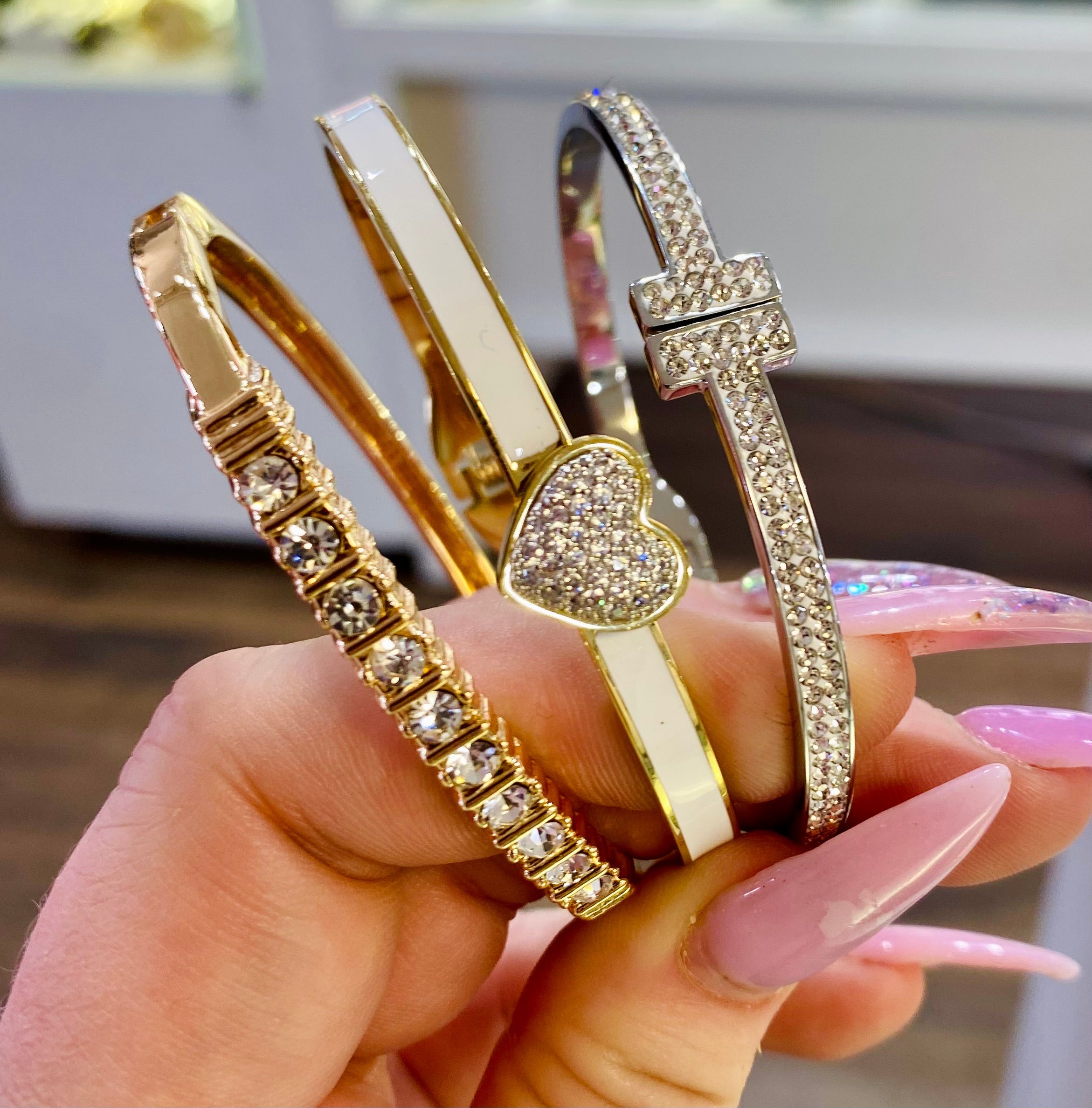 Various Crystal Clasp Bracelets