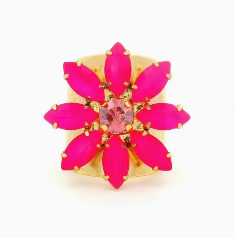 Tova Molly Ring - Electric Pink