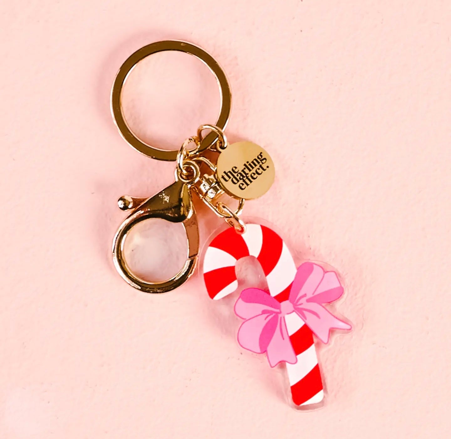 Candy Cane Acrylic Key Chain