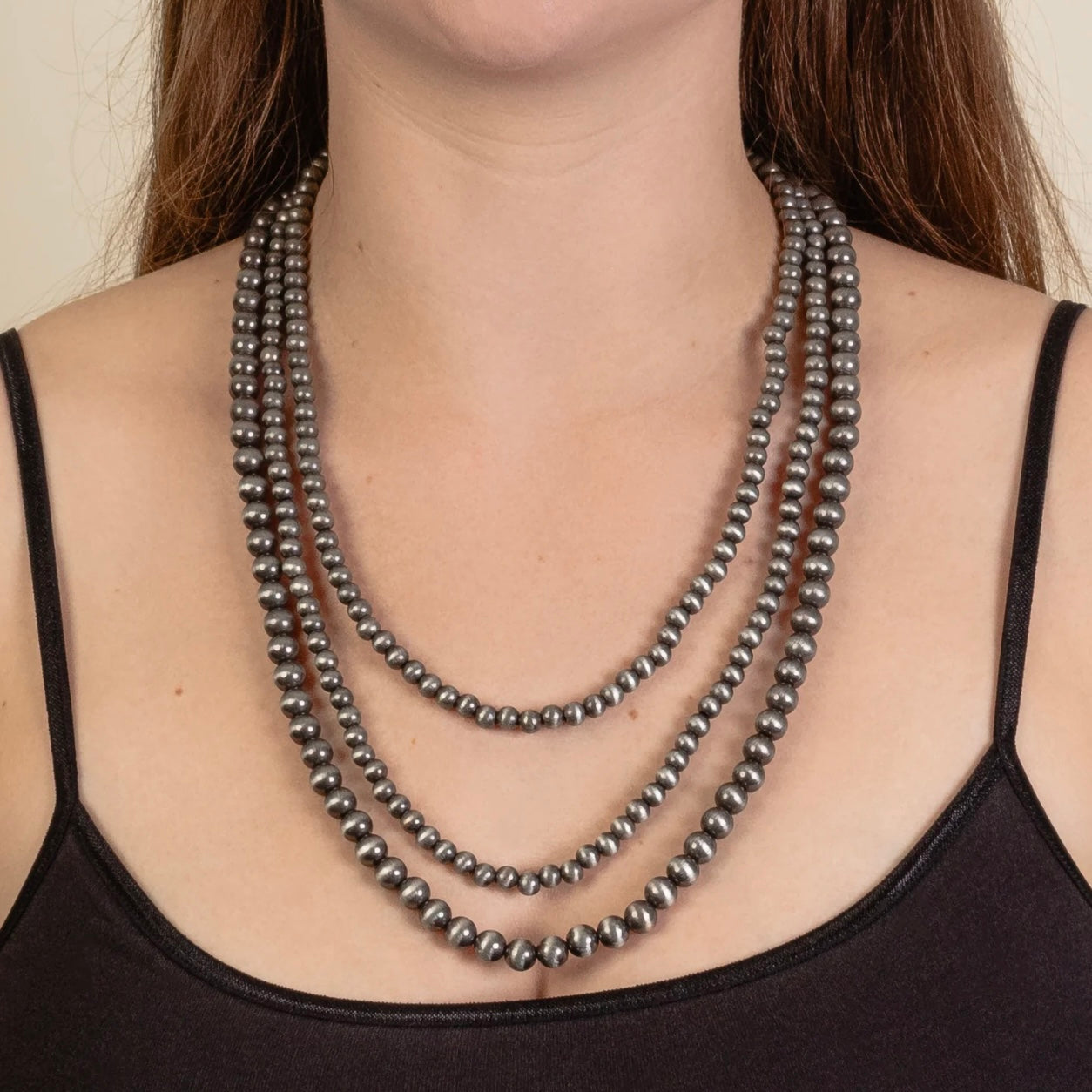 Navajo Pearl Triple Strand Necklace