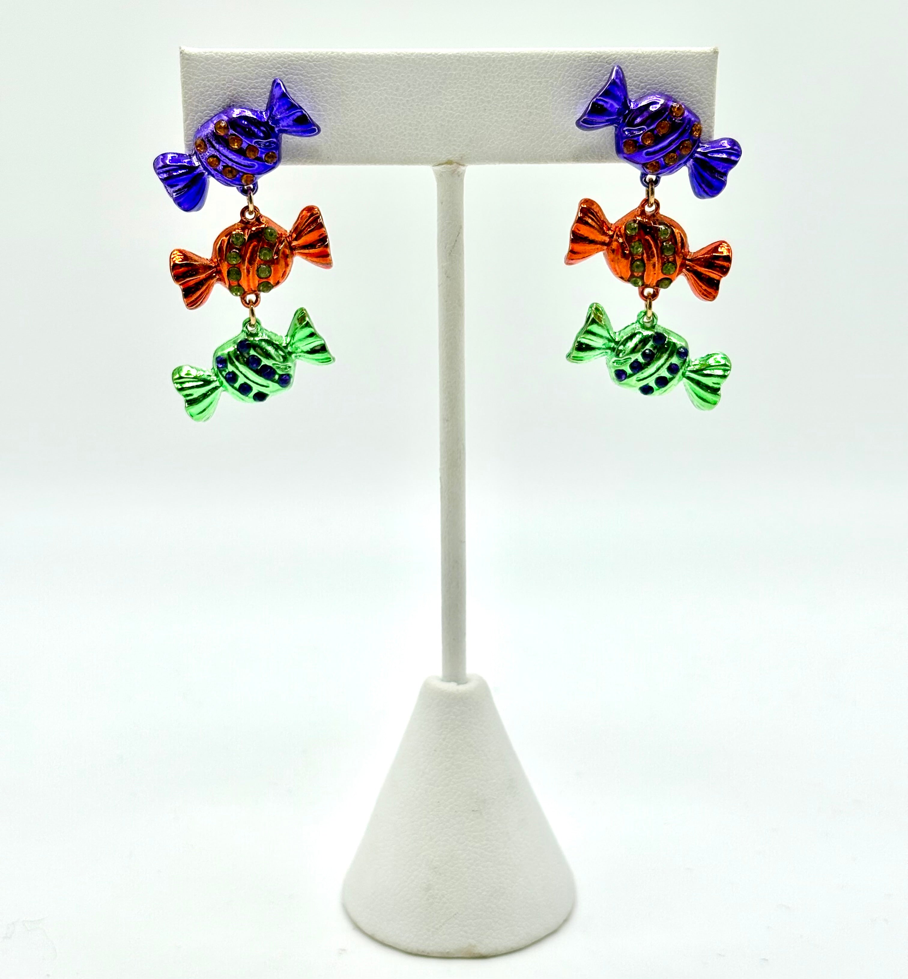 Metallic Candy Halloween Earrings