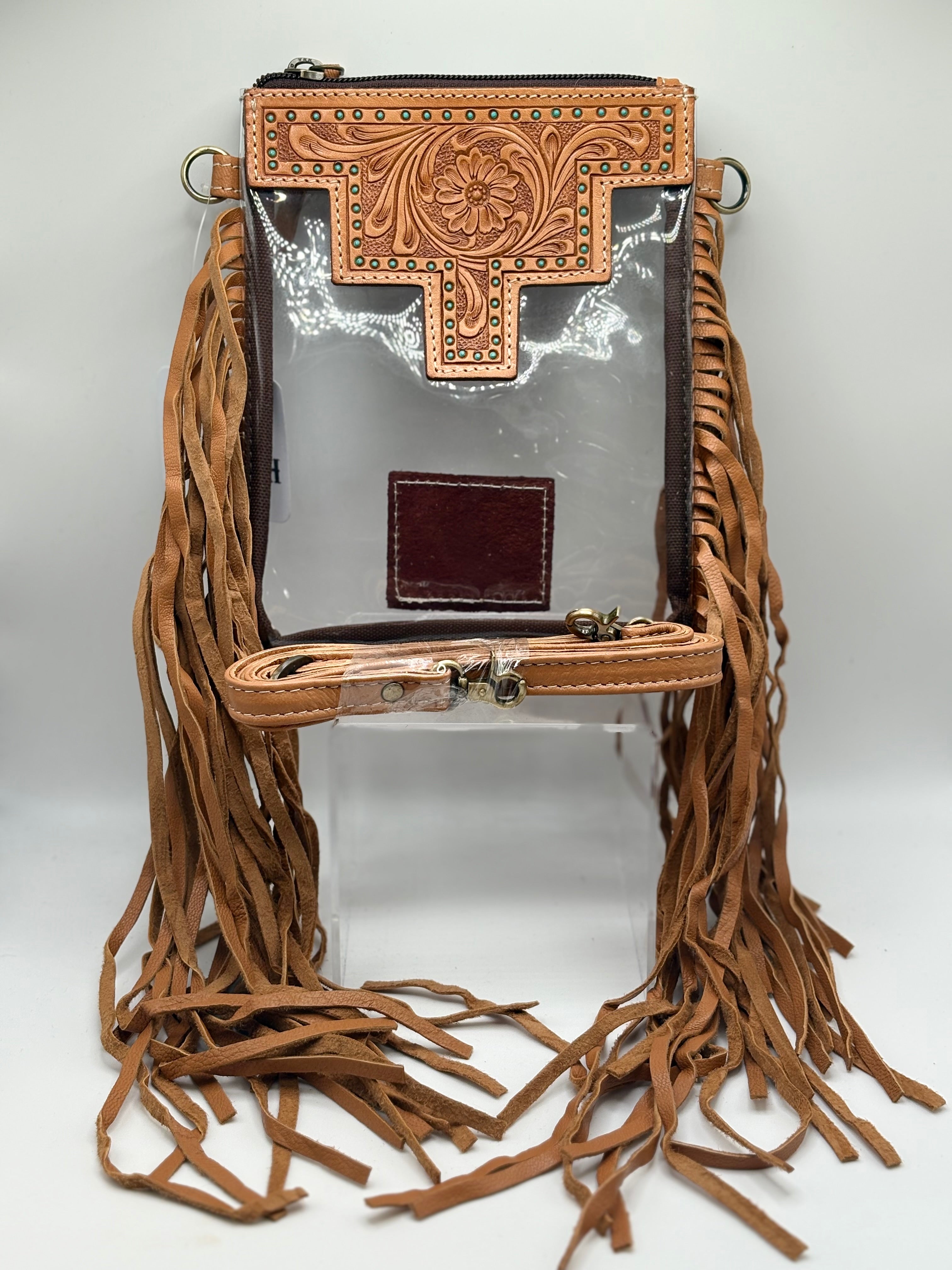 Shayne Small - Hand Tooled Clear Crossbody Concert Bag