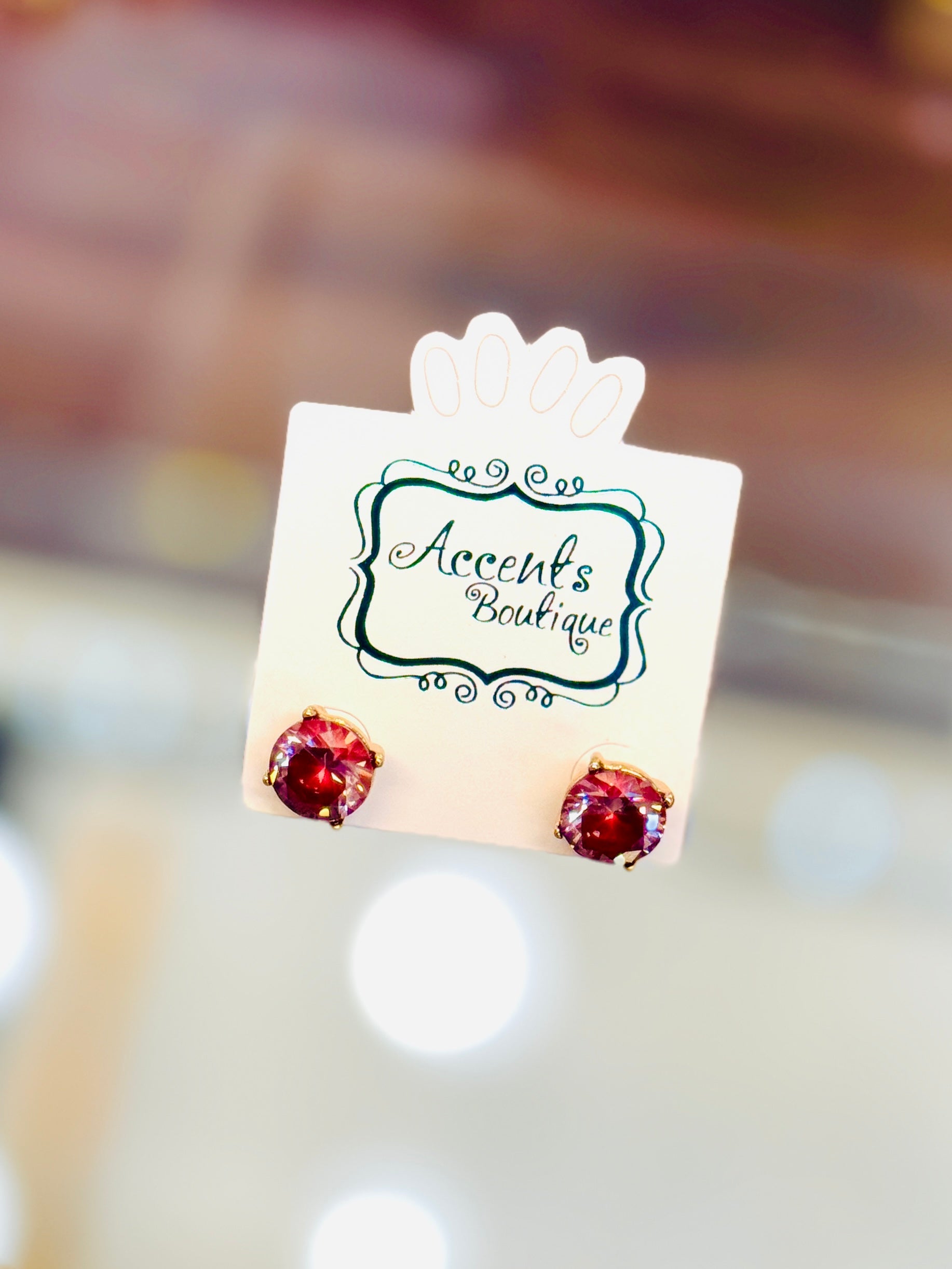 Purple Diamond Earrings